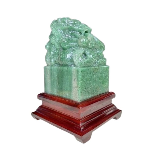Ấn rồng thạch anh xanh TT044