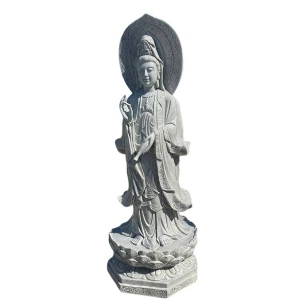 Tượng Quan Thế Âm Bồ Tát bằng đá TT080