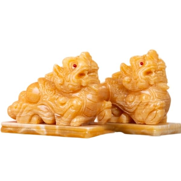 Tỳ hưu đá phong thuỷ Ngọc Hoàng Long dài 20cm